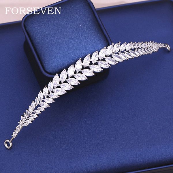 

zircon bride tiara hair accessories wedding crown accessories for brides headdress headband ornaments hair crown, Golden;white