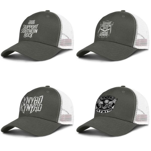 

lynyrd skynyrd rock vintage old mens and women adjustable trucker meshcap design blank cute baseballhats white marble support van, Blue;gray