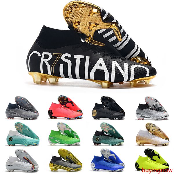 

2019 mercurial superfly vi 360 elite fg kj 6 xii 12 cr7 ronaldo neymar mens women boys ankle soccer shoes football boots cleats size us3-11