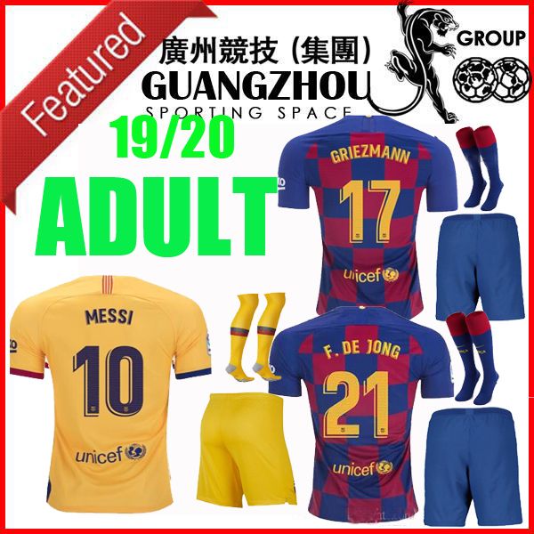 

Kit 19 20 barcelona occer jer ey home away third me i grizemann f de jong 2019 2020 cami eta de fútbol men et football hirt