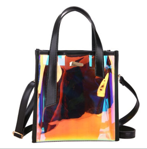 

summer transparent bag female 2019 new wave korean version of the diagonal shoulder bag ins super fire jelly child handbag