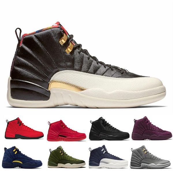 

sell 12s cny chinese men and women basketball shoes wntr michigan gym red international flight jams mens sports sneakers designer
