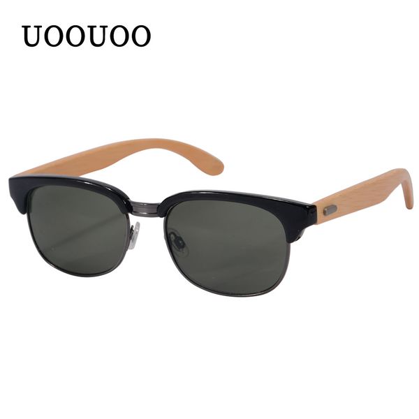 

men wooden sunglasses nonslip sport driving eyewear masculino cool beach travel shade uv400 goggle gafas de sol, White;black