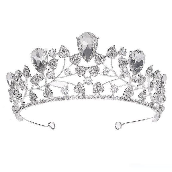 

eseres luxury crystal crown vintage queen princess diadem women accessories bridal headbands wedding jewelry, Golden;white
