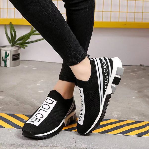 

2020 новые Мужчины Женщины Повседневная обувь роскошные кроссовки носок обувь Dolce Gabbana высокое качество натуральная кожа вышитые EUR 35-45