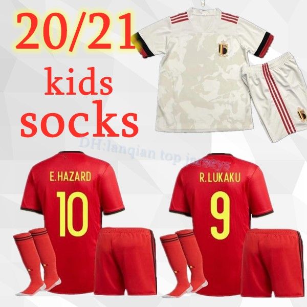 

Kid kit 20 21 belgium home away occer jer ey 2020 10 e hazard r lukaku de bruyne kompany football hirt kid kit ock, Black;yellow
