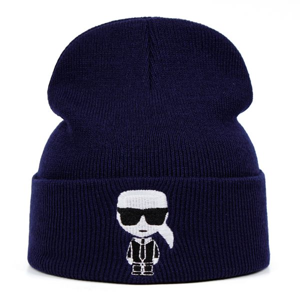 

designer karl beanie knitted winter hat solid hip hop skullies knitted hat cap costume accessory gifts warm winter
