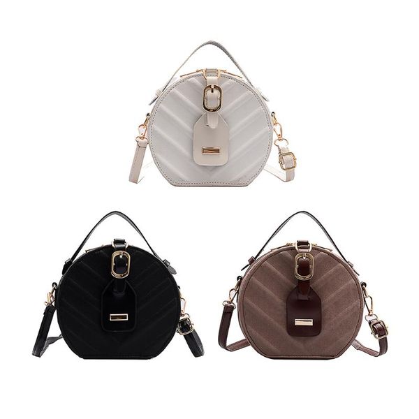 

creative round shaped women girls shoulder messenger bag pu leather small crossbody handbag ladies casual purse