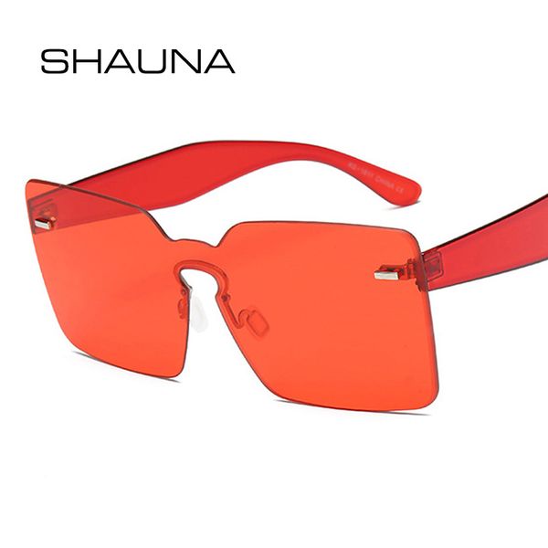 

shauna весна лето стили негабаритные женщины квадратные солнцезащитные очки мода мужчины без оправы прозрачные линзы оттенка очки, White;black