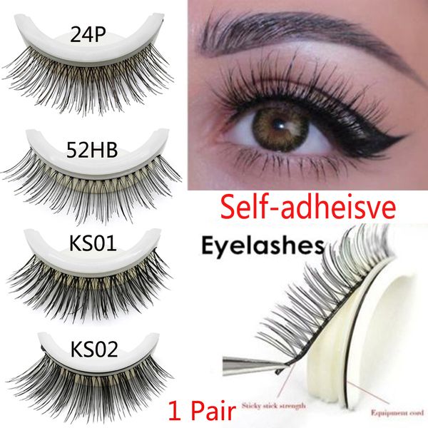 

1 pair 3d self-adhesive false eyelashes extension no glue required lashes non-irritating anti-allergy eye lashes makeup