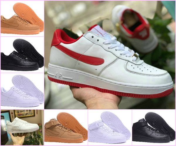 

2020 new forces men women low cut one 1 shoes all white black dunk forced 1s sports shoes classic af fly trainers high knit sneakers