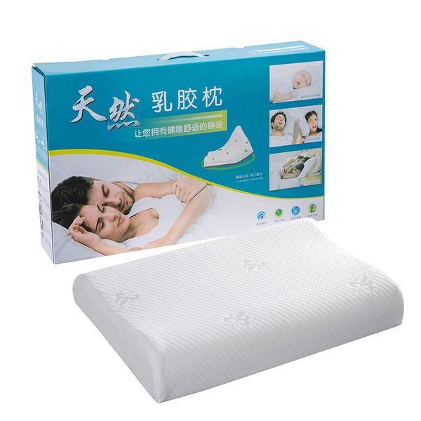 Neck Protection Latex Foam Rubber Bolster Pillow 100 Natural
