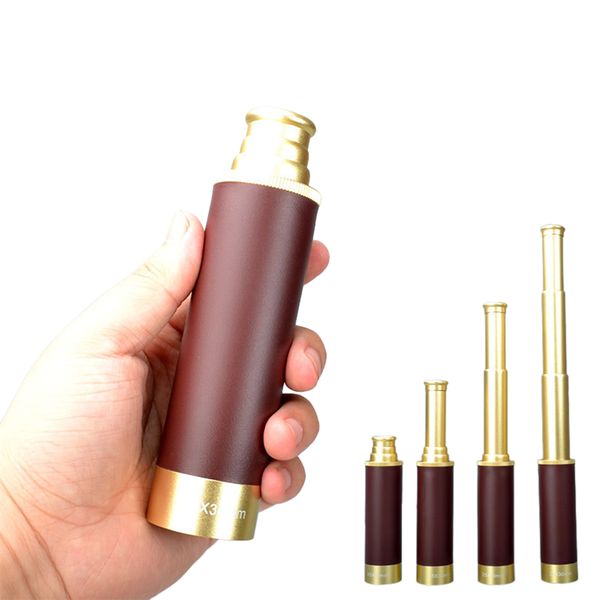 

25x30 pocket zoomable monocular pirate telescope portable collapsible handheld vintage monocular telescope