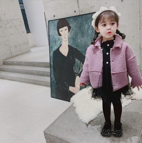 

2019 новых девушек сгущать пальто зимы ватки хлопка способа малышей куртки 2-7t hx823, Blue;gray