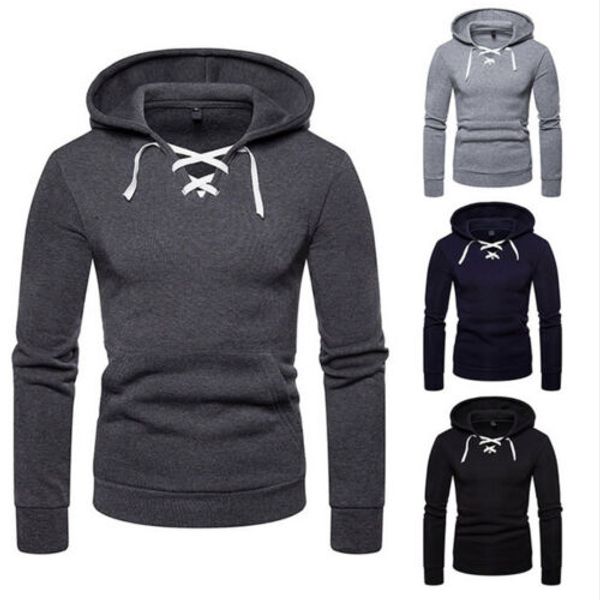 

men's winter hoodies slim fit hooded sweatshirt outwear sweater warm coat jacket, Black
