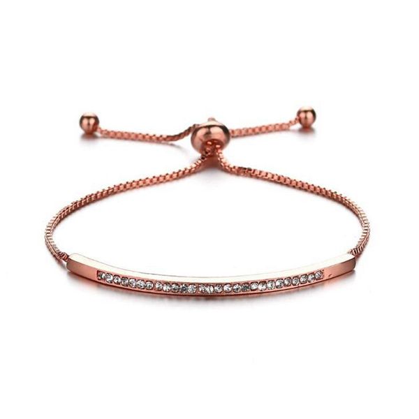

6pcs european and american selling fashion simple adjustable female bracelets inlaid with rhinestone couple jewelry 3color, Golden;silver