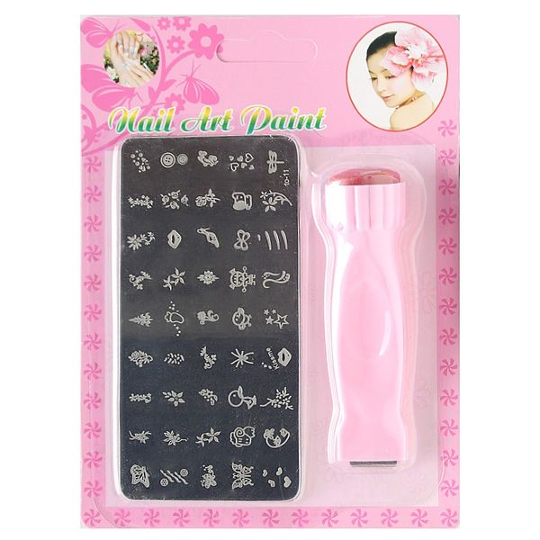 

2pcs printed steel plate scraper nail tools manicure accessory durable