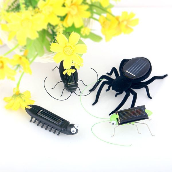 

funny grasshopper cockroach powered car model solar power toys children kids fashion educational toys energy cricket