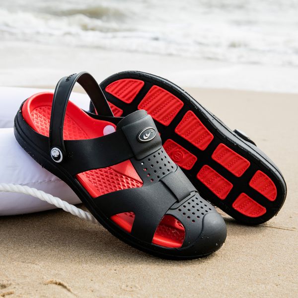 

new men sandals summer flip flops slippers men outdoor beach casual shoes male sandals water shoes sandalia masculina, Black