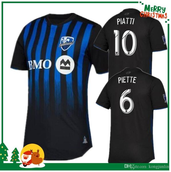 

2019 MLS Montreal Impact Home Black Soccer Jersey 2019 Montreal Impact soccer short sleeve shirt Black Football uniforms