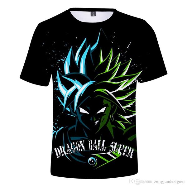 

mens summer designer tshirts drango ball 3d print crew neck short sleeve homme clothing cartoon casual apparel, White;black