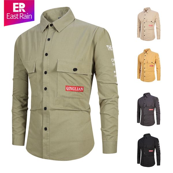 

дизайнерские мужские осенние хлопок оснастки длинный рукав рубашка тенденция, White;black