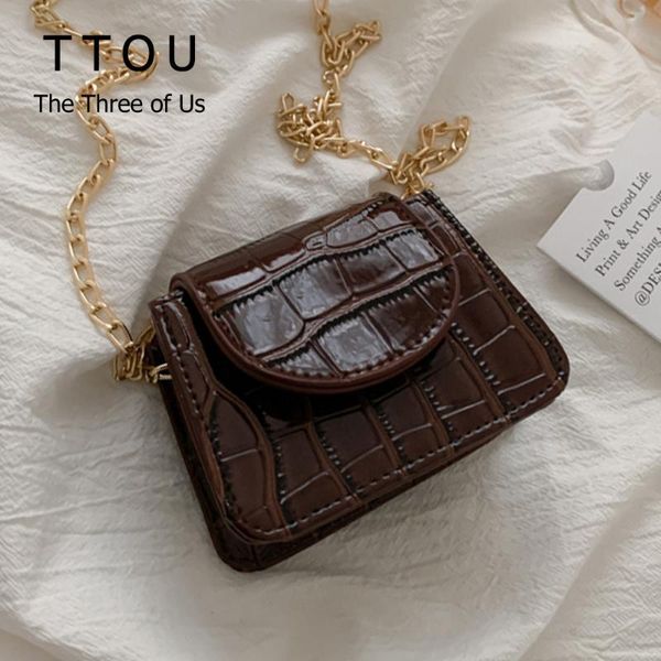 

модные женские мини сумки сплошной цвет каменный узор женский сумка простой стиль мобильный телефон цепи деко сумка