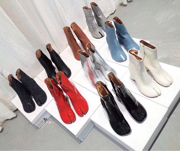 

носки на крыльях zapatos mujer 2019новые дизайнерские женские сапоги на толстом каблуке из натуральной кожи серебристый белый черный женские, Black