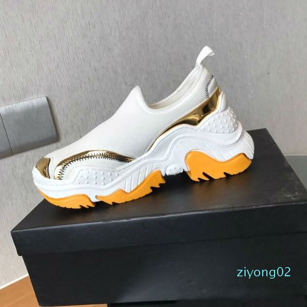 

autumn new style thick bottom stretch shoes casual shoes women leisure comfortable breathable lazy shoes sneakers z02, Black