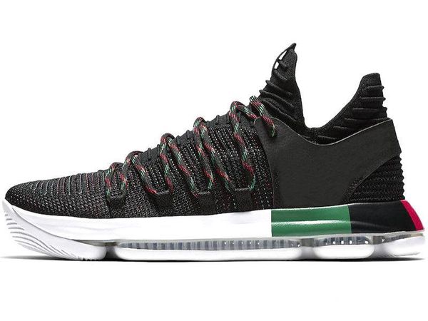 

new fashion mens basketball shoes red oreo triple black kd 10 elite kevin durant trainers athletic sport sneakers shoes with box online