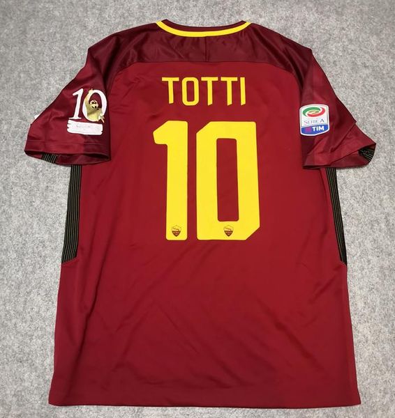 

retro roma soccer jersey totti batistuta montella football shirt vintage rome balbo martinetti fuser de rossi maglia da calcio 17-18, Black;yellow