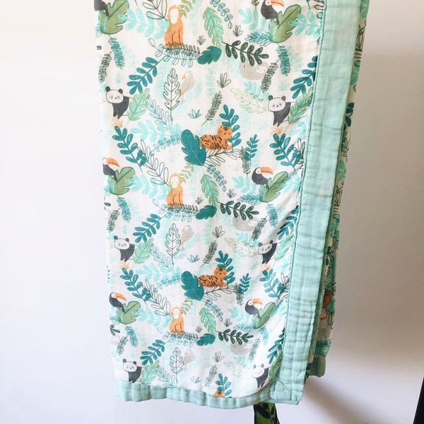 

panda четыре уровень младенца пеленального обертывания младенец хлопок муслин одеяло новорожденного 70% бамбук 30% хлопок муслина стегать y2