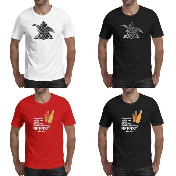 

mens anheuser busch beer vintage old fashion t shirt printing personalised cotton shirts humorous short sleeve tees 2019 award winning, White;black