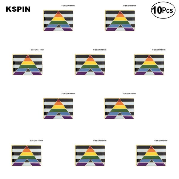 

straight allies flag lapel pin flag badge brooch pins badges, Gray