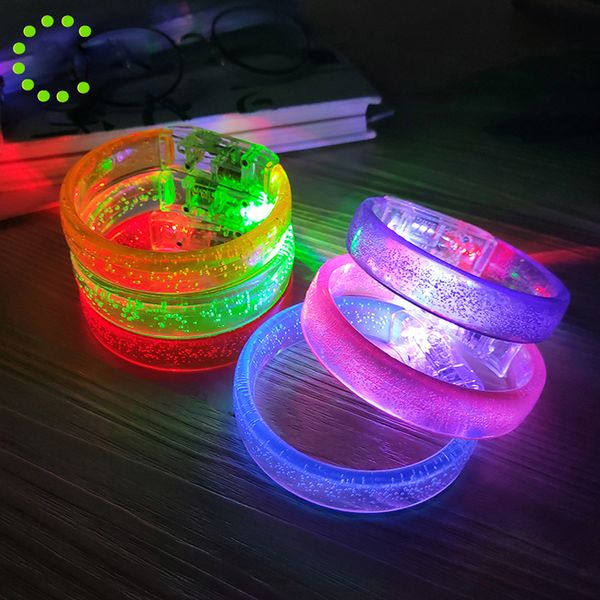 

led flashing bracelet wristband light up glow bangle for party bar club