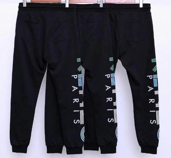 

2020 new streetwear hip hop mens women casual sweatpants letter print women mens brand designer cotton joggers pant long trousers, Black