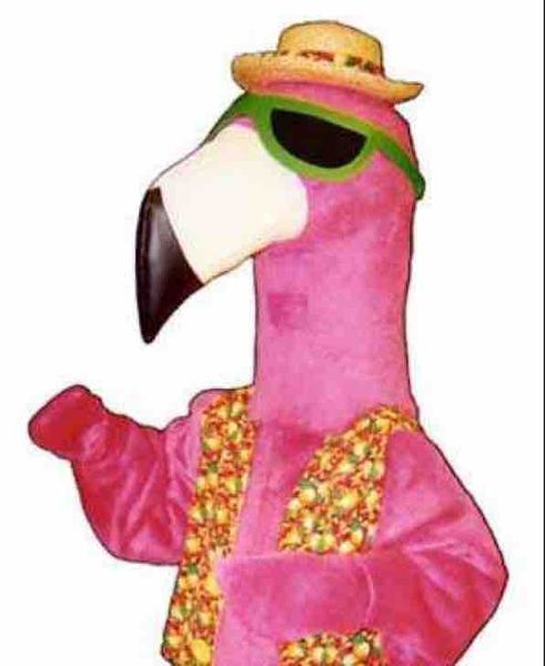 

movie character real pictures flamingo mascot costume, Red;yellow