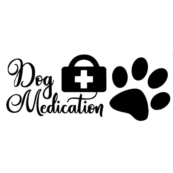 

16*6.5cm dog medicine puppy paw car sticker vinyl decal cute and interesting fashion sticker decals