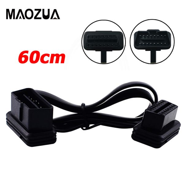 

elm327 16pin obd 2 obd2 cable connector flat thin as noodle 16 pin male to female elbow extension diagnostic extension connector