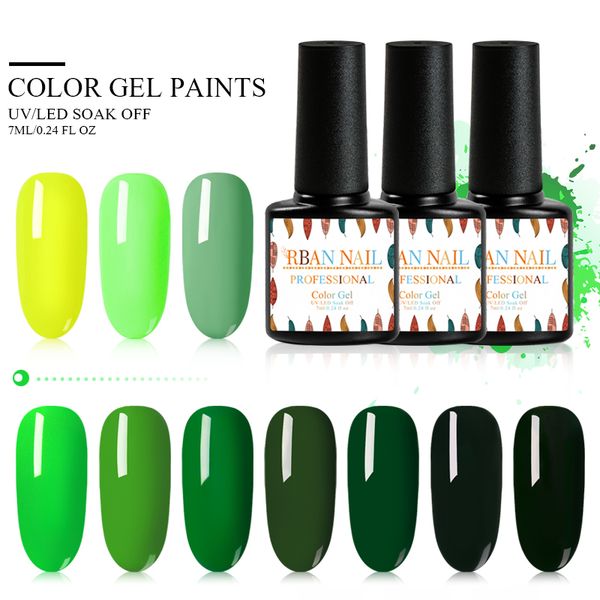 

rban nail spring grass neon green color gel nail polish varnish semi permanent soak off uv gel nails polish lacquer, Red;pink