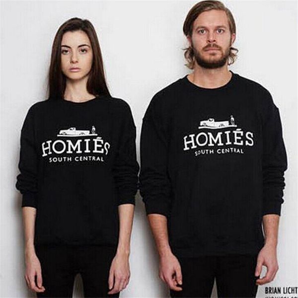 

new men and women hoodies sport sweatshirt winter clothing homies letter print o-neck black couple sweatshirts pullover