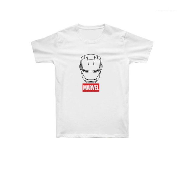 

crew neck short sleeve loose homme shirts fashion couple clothing marvel the avengers mens tshirts cartoon print, White;black