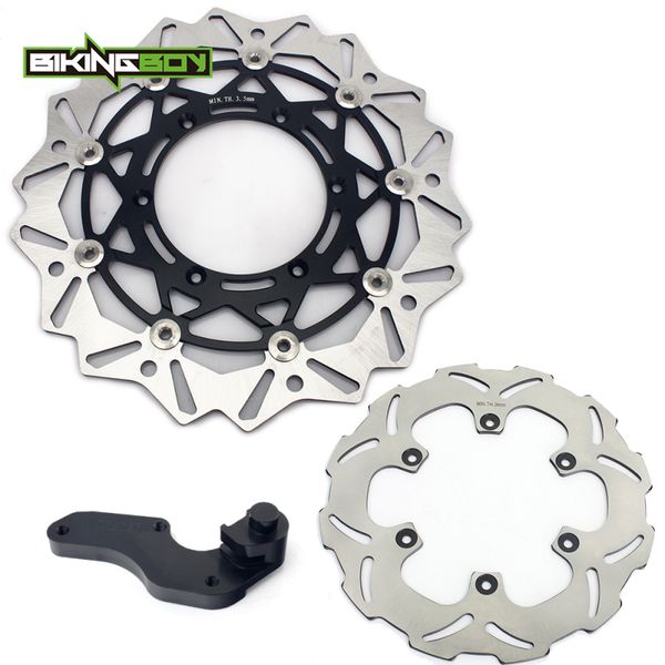 

bikingboy yz wr 125 250 98-07 wr 250 450 f 03-16 yz250f 01-06 yz450f 03-07 05 front rear brake discs disks rotors bracket 320mm