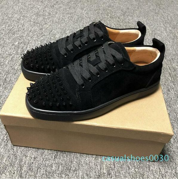 

low red bottom sneakers for men luxury black leather fashion casual mens womens shoes designer causal shoes wholesale size 35-47 c30