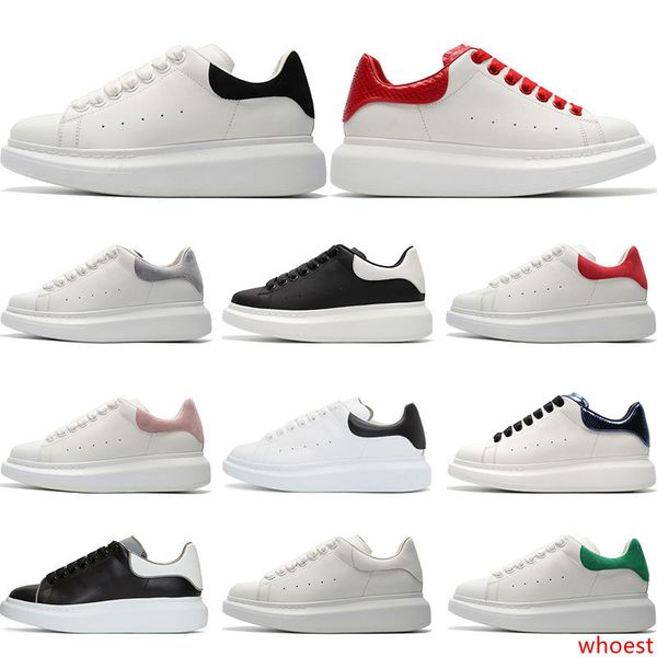 

2019 mens designer shoes white leather casual for girl women men black gold red fashion comfortable flat sports sneakers platform size 35-44