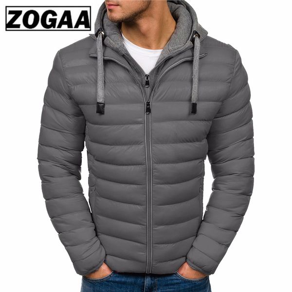 

zogaa 2020 winter jacket men clothes new brand hooded parka cotton coat men keep warm jackets fashion coats winter jacket, Black