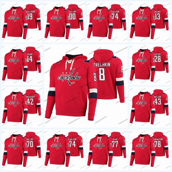 

john carlson washington capitals hoodie jersey alexander ovechkin tom wilson braden holtby t. j. oshie evgeny kuznetsov hockey jacket, Black;red