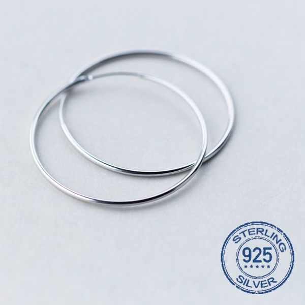 

10-30mm big hoops earrings earrings accessories 925 sterling silver round wedding engagement for women jewelry, Golden