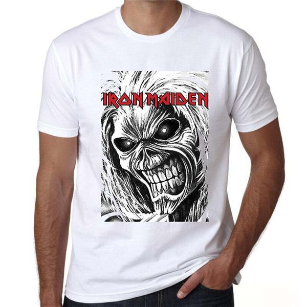 

iron maiden t shirt killers world tour 81 band logo official mens shirts casual shirts t01114, White