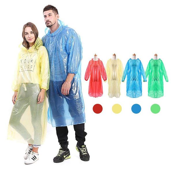 

Disposable Rain Cover Set Outdoor Tourist Thickened Disposable Raincoat Set(Raincoat*1+Rain Pants*1+Shoe Cover*1) For Travel Camping Hiking